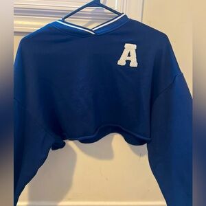 school girl cropped sweatshirt size Medium